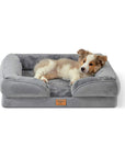 High Quality Breathable Orthopedic Grey Chenille Cooling Pet Mat Memory Foam Dog Bed Wholesale Rectangle Bulk Bed