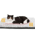 A self-heating pet bed or mat, no electricity needed, for cats and dogs, providing extra warmth.