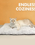 A self-heating pet bed or mat, no electricity needed, for cats and dogs, providing extra warmth.