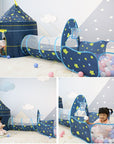 3 in 1 Children Tent House Toy Ball Pool Portable Children Tipi Tents House Ball Pit Pool Tent Kids Removable Tent Gifts