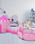 3 In 1 Children Ocean Ball Pool Pit Tent Toys With Tunnel Crawling Portable Foldable Children's Teepee Tents Indoor Outdoor Game