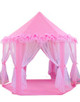 Portable Hexagon Princess Castle Play House Castle Foldable Tent Tulle Wigwam Children's Toys Girls Boy Room Decoration