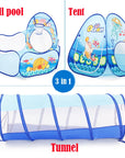 Portable 3 In1 Baby Tent Kid Crawling Tunnel Play Tent House Ball Pit Pool Tent Children Play House Wigwam Girls Boy Room Decor