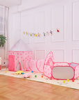 Portable 3 In1 Kid Crawling Tunnel Play Tent House Ball Pit Pool Tent for Children Play House Wigwam Ocean Ball Holder Set