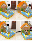Portable Children's Teepee Tents Kids Pop Up Tents House With Courtyard Garden Crawling Folding Tent Gift for Child Room Decor