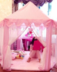 Portable Hexagon Princess Castle Play House Castle Foldable Tent Tulle Wigwam Children's Toys Girls Boy Room Decoration