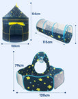3 in 1 Children Tent House Toy Ball Pool Portable Children Tipi Tents House Ball Pit Pool Tent Kids Removable Tent Gifts