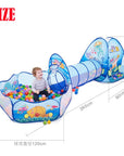 Portable 3 In1 Baby Tent Kid Crawling Tunnel Play Tent House Ball Pit Pool Tent Children Play House Wigwam Girls Boy Room Decor