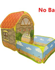 Portable Children's Teepee Tents Kids Pop Up Tents House With Courtyard Garden Crawling Folding Tent Gift for Child Room Decor