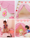 1.3M Portable Children's Play Tent Princess House Castle Children Play House Castle Foldable Tent for Girls Boy Room Decoration