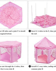 Portable Hexagon Princess Castle Play House Castle Foldable Tent Tulle Wigwam Children's Toys Girls Boy Room Decoration