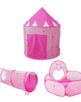 3 In 1 Children Ocean Ball Pool Pit Tent Toys With Tunnel Crawling Portable Foldable Children's Teepee Tents Indoor Outdoor Game