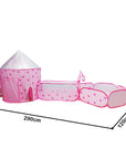 3 In 1 Children Play Tent House Ball Pool Kids Ball Pit Tents With Square Crawl Tunnel Wigwam Tent For Children's Tunnel Pool