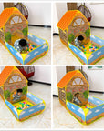Portable Children's Teepee Tents Kids Pop Up Tents House With Courtyard Garden Crawling Folding Tent Gift for Child Room Decor