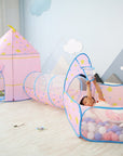 3 in 1 Children Tent House Toy Ball Pool Portable Children Tipi Tents House Ball Pit Pool Tent Kids Removable Tent Gifts