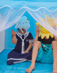 Children's Play Tent Princess House Big House Portable Children's Teepee Tents Anti-mosquito Tassel Screen Window Play Castle