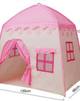 1.3M Portable Children's Play Tent Princess House Castle Children Play House Castle Foldable Tent for Girls Boy Room Decoration