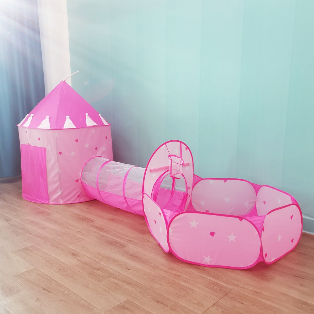3 In 1 Children Ocean Ball Pool Pit Tent Toys With Tunnel Crawling Po – Bokun trade